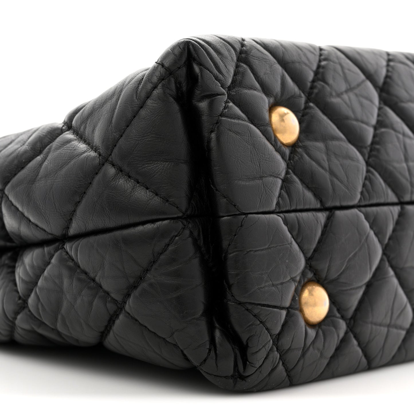 Aged Calfskin Quilted Reissue 2.55 Tote Black