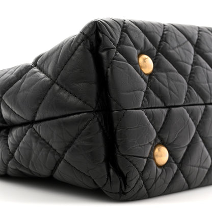 Chanel Aged Calfskin Quilted Reissue 2.55 Tote Black 9 of 10