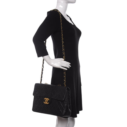 Chanel Lambskin Quilted XL Jumbo Single Flap Black 2 of 10