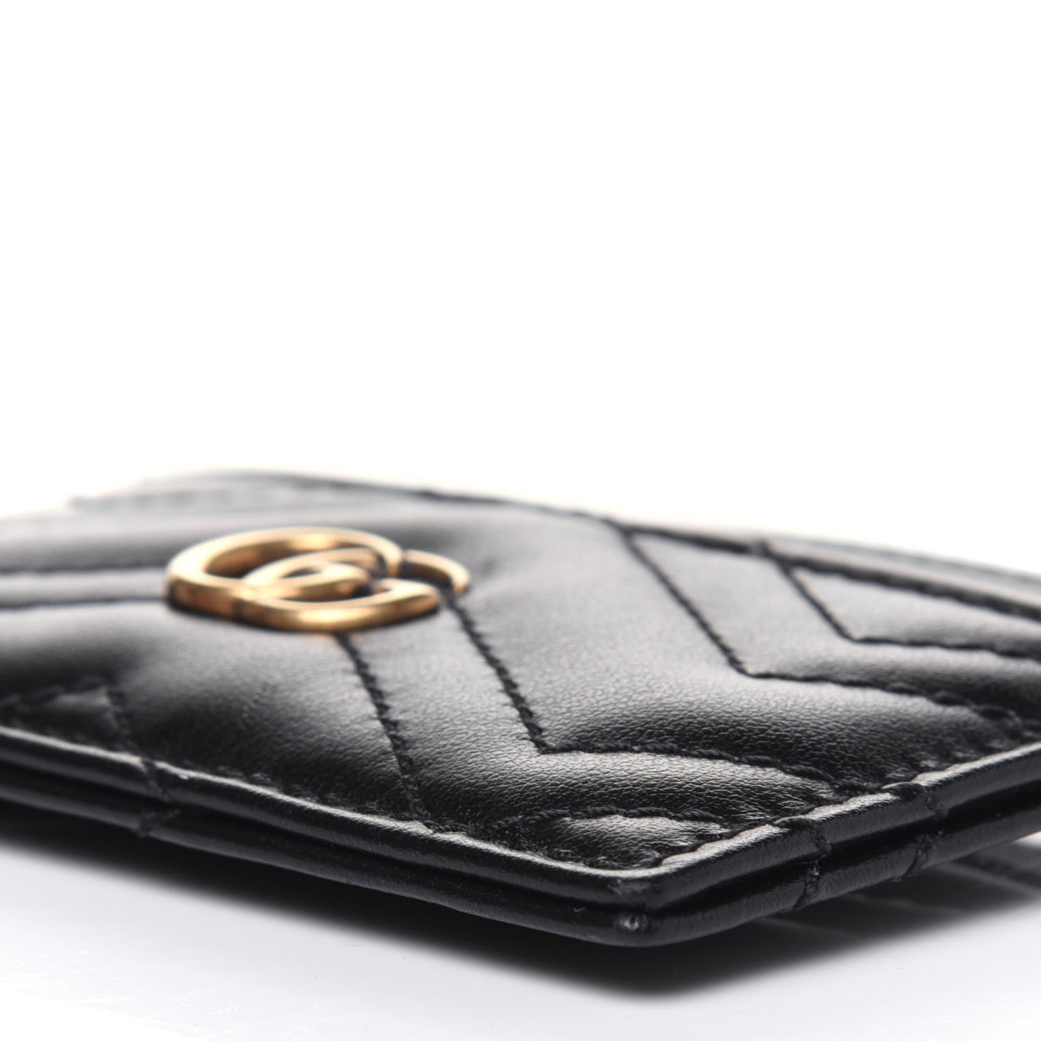 Gucci Calfskin Matelasse GG Marmont Card Holder Black 8 of 9