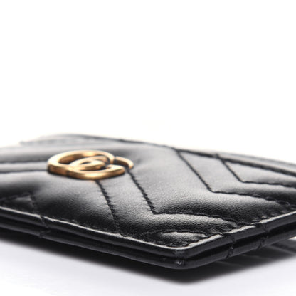 Gucci Calfskin Matelasse GG Marmont Card Holder Black 8 of 9