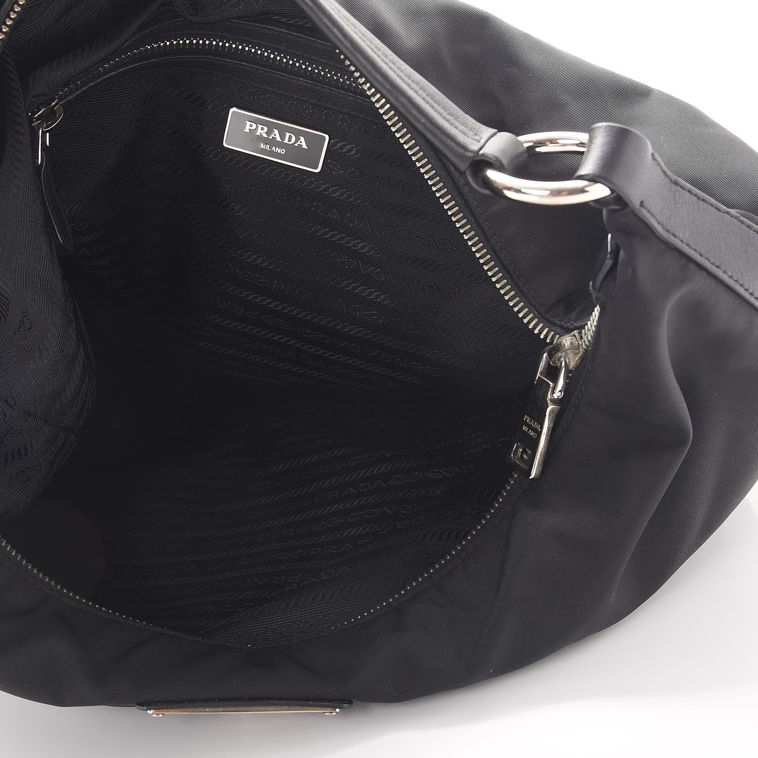 Prada Tessuto Nylon Sacca Shoulder Bag Nero Black 5 of 11