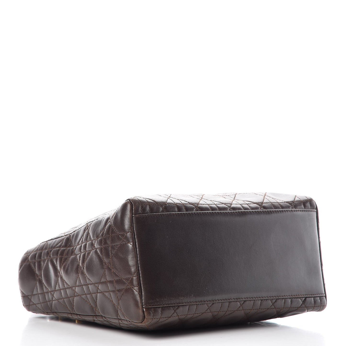 Lambskin Cannage Medium Lady Dior Dark Brown