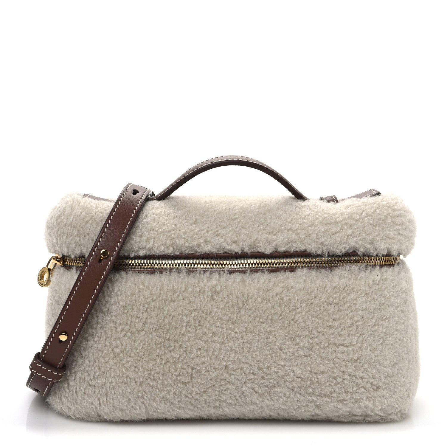 Loro Piana CashFur Calfskin L19 Extra Pocket Pouch Ancient Paper 1 of 9