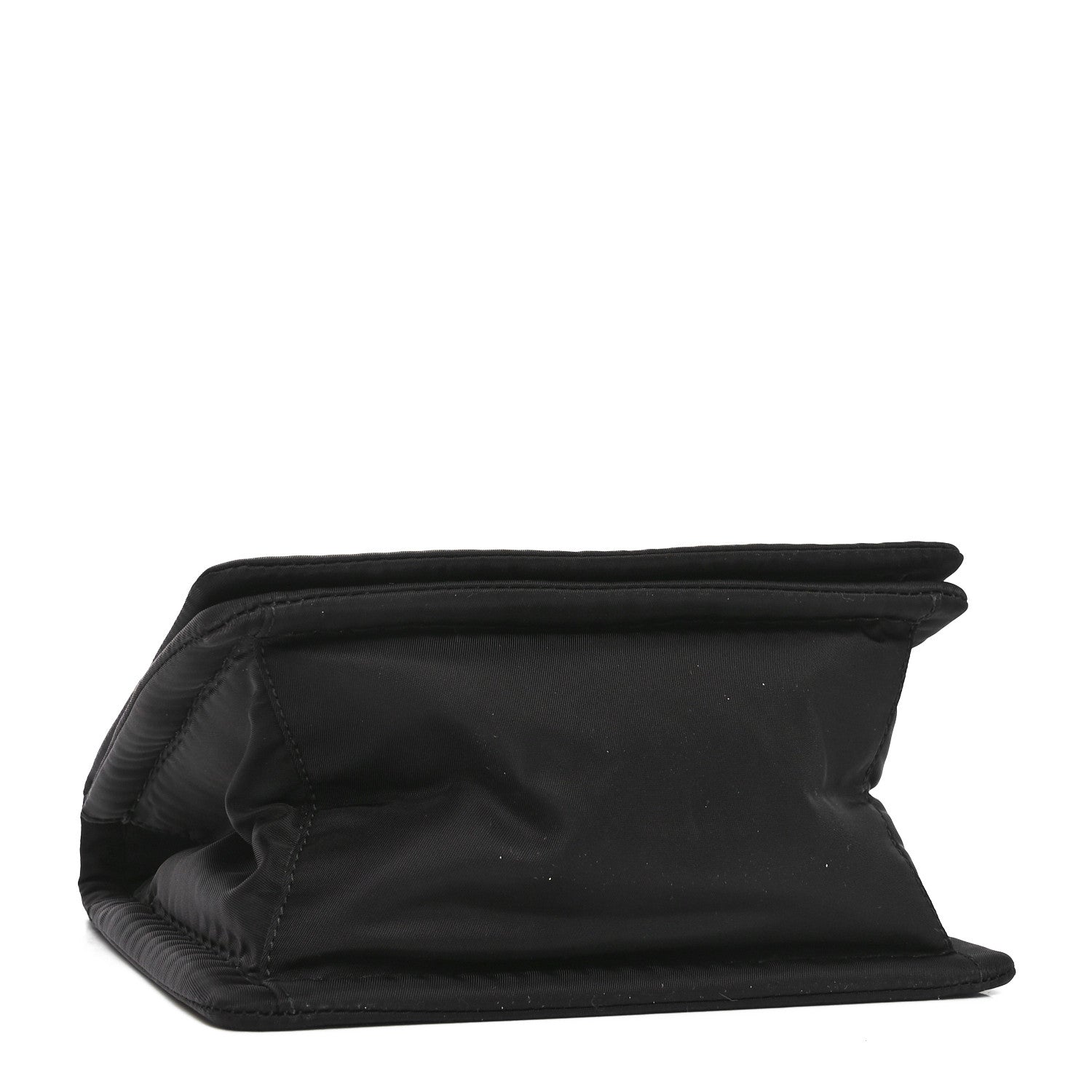 Prada Tessuto Nylon Crystal Chain Flap Shoulder Bag Black 4 of 9
