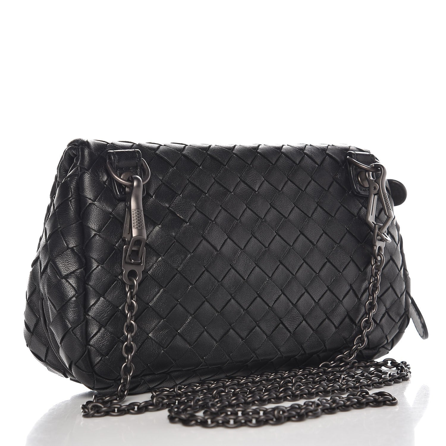 Bottega Veneta Nappa Intrecciato Small Chain Crossbody Black 10 of 15