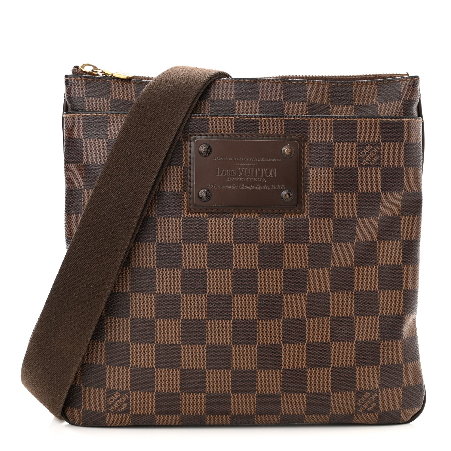 Louis Vuitton Damier Ebene Brooklyn Flat Pochette 1 of 9