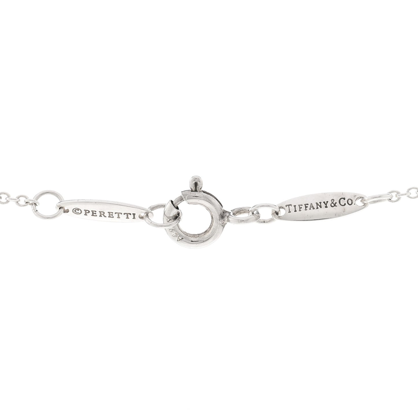 Sterling Silver Diamond .10ct Elsa Peretti Diamonds by the Yard Pendant Necklace