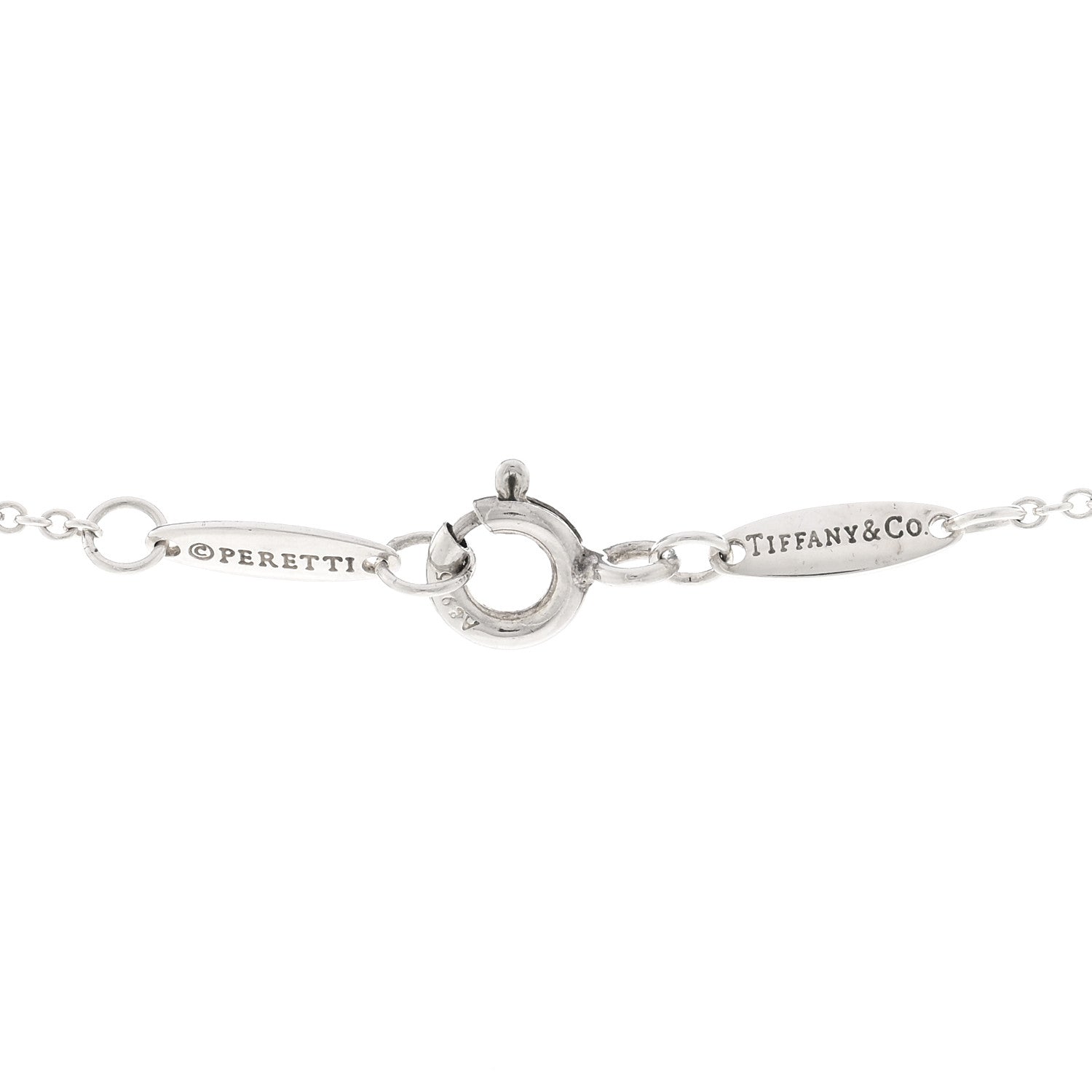 Tiffany Sterling Silver Diamond .10ct Elsa Peretti Diamonds by the Yard Pendant Necklace 4 of 4