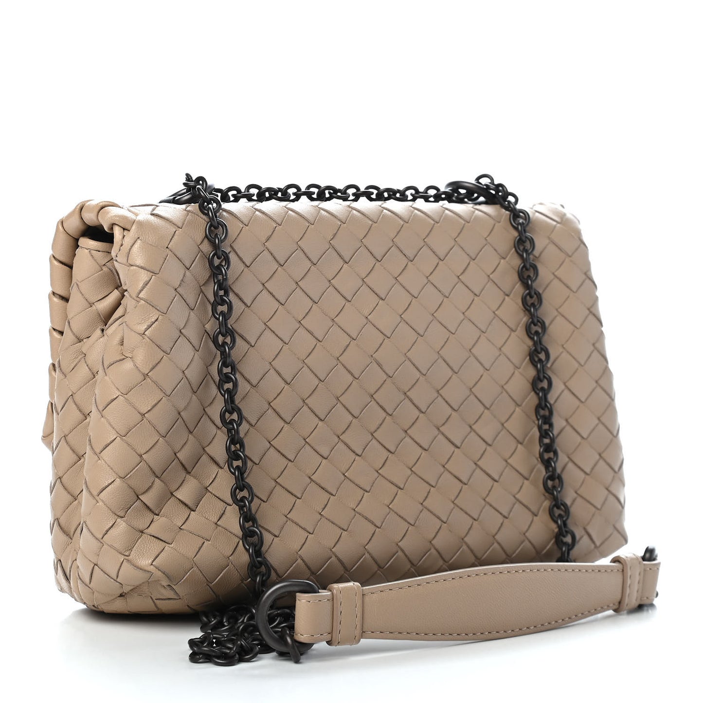 Nappa Intrecciato Baby Olimpia Shoulder Bag Mink