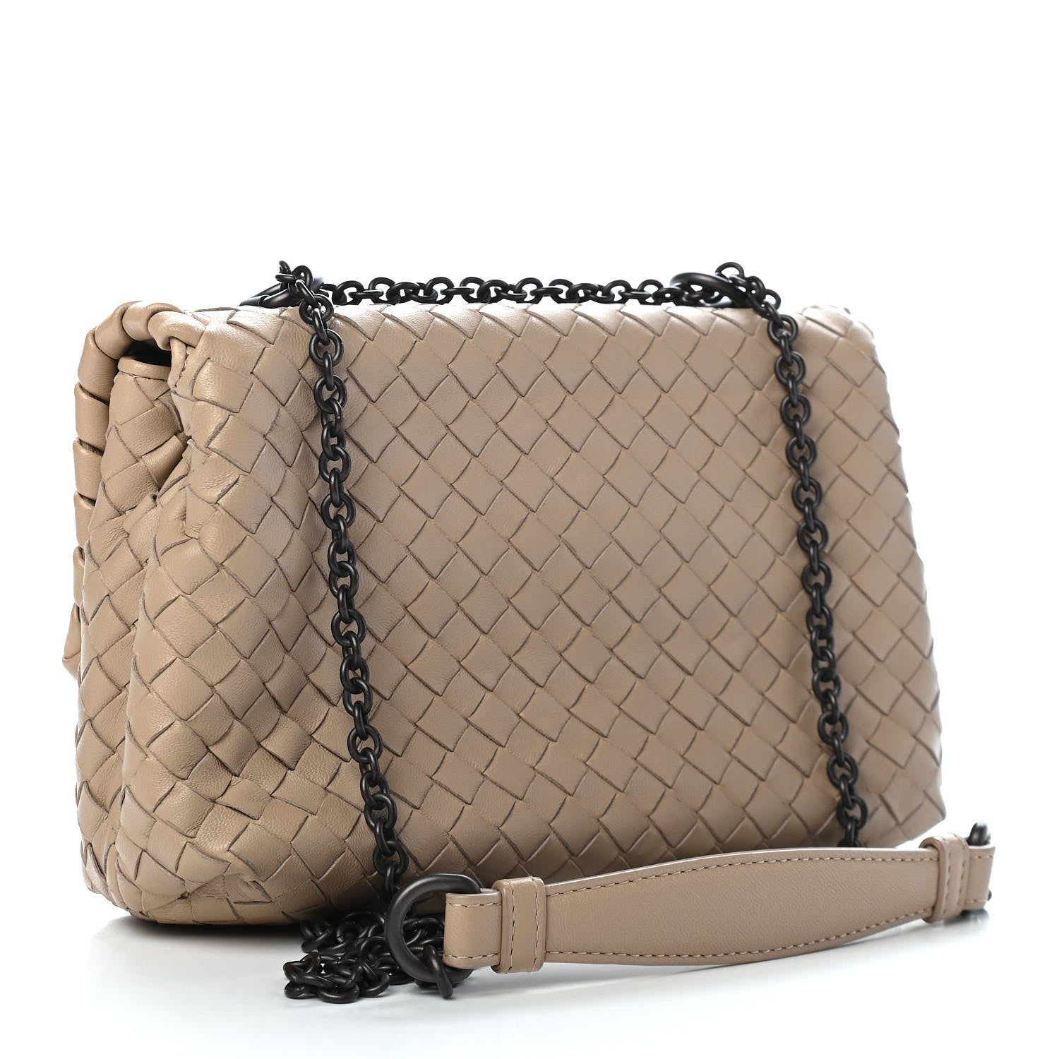 Bottega Veneta Nappa Intrecciato Baby Olimpia Shoulder Bag Mink 3 of 8