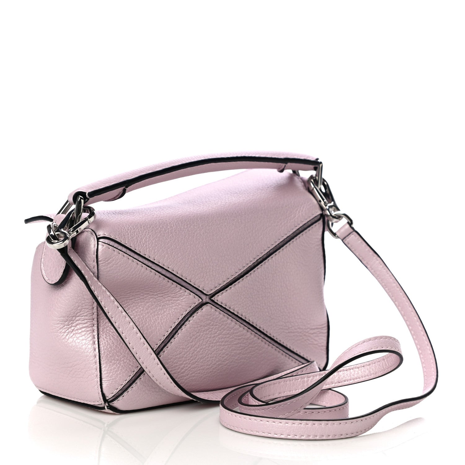 Loewe Calfskin Mini Puzzle Bag Icy Pink 3 of 9