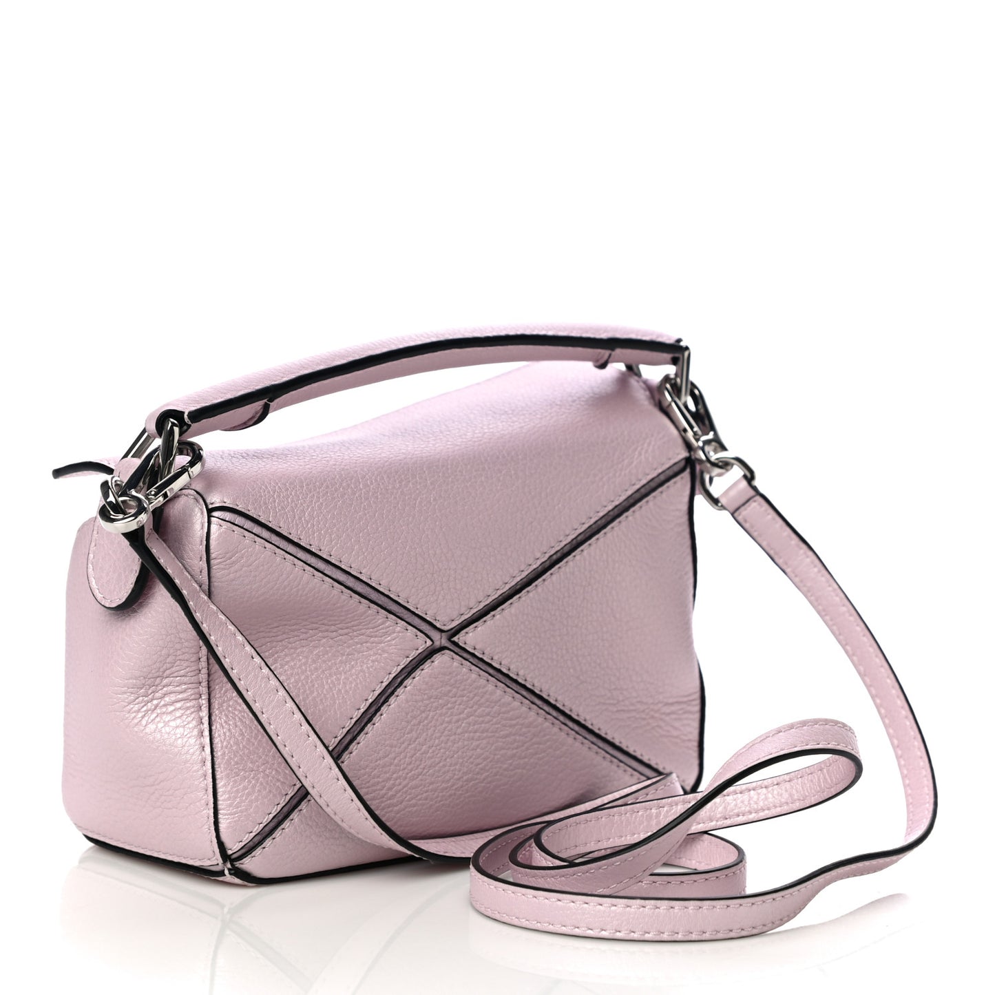 Calfskin Mini Puzzle Bag Icy Pink