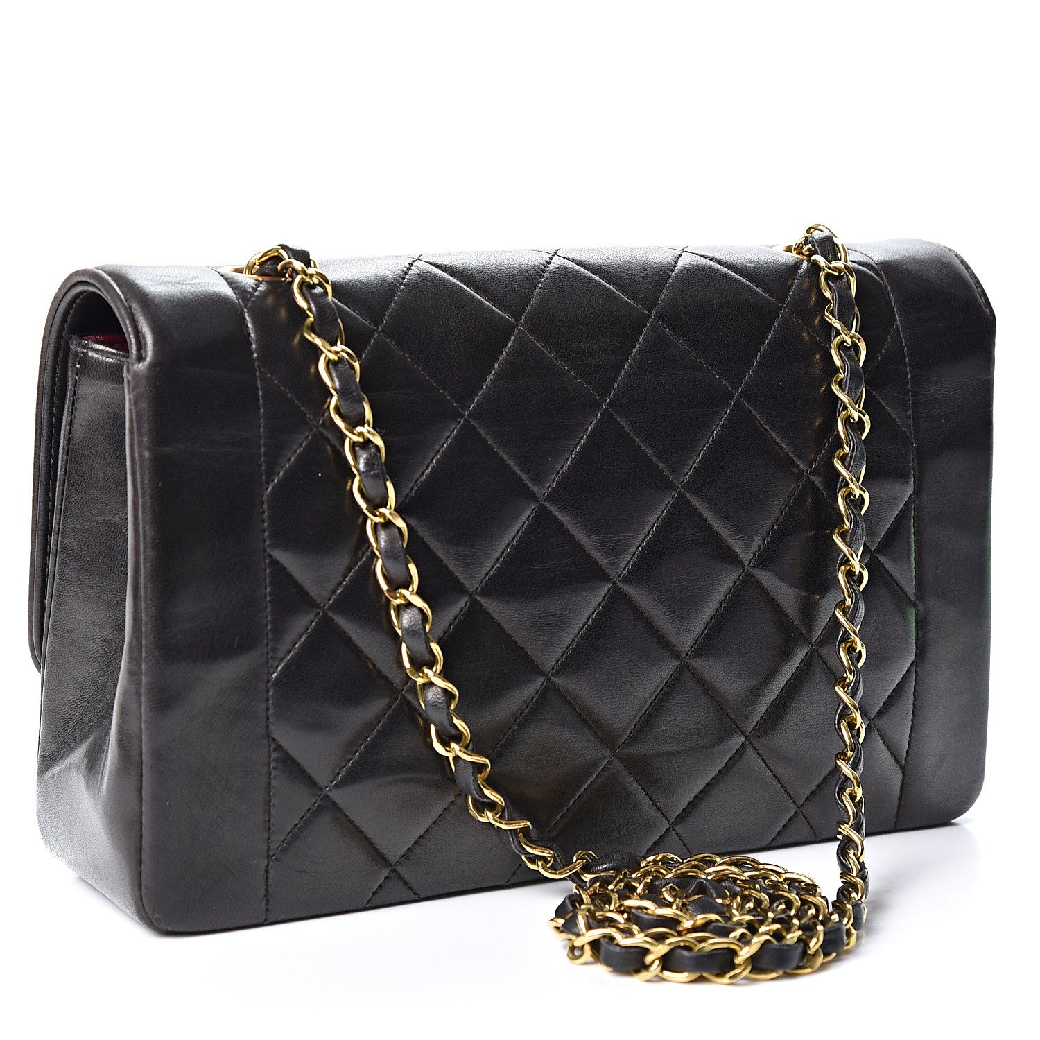Chanel Lambskin Quilted Medium Single Flap Black 2 of 10