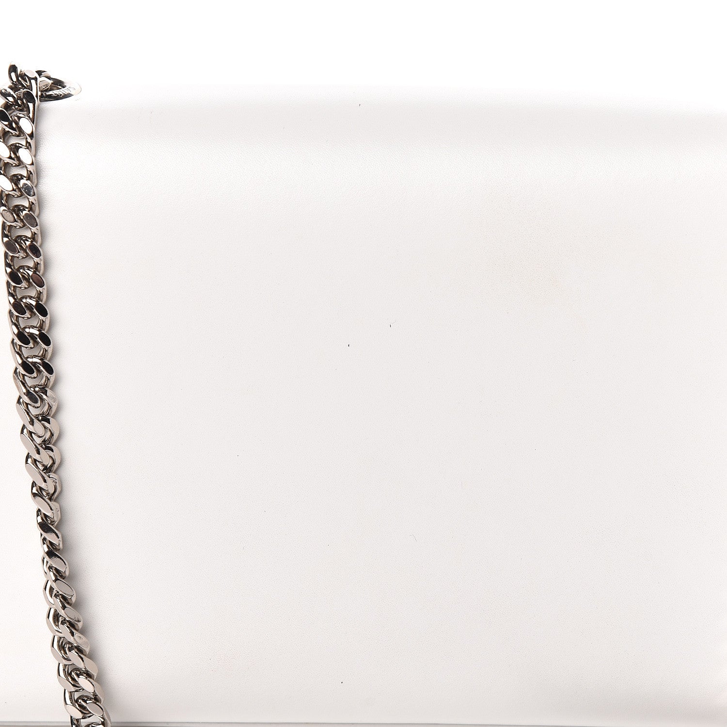 Saint Laurent Smooth Calfskin Small Monogram Kate Satchel Optical White 13 of 15