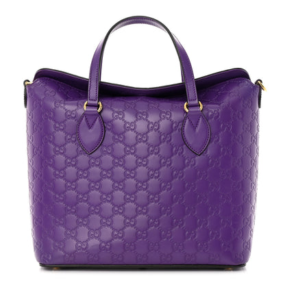 Gucci Guccissima Linea A Foldover Tote Purple 1 of 25