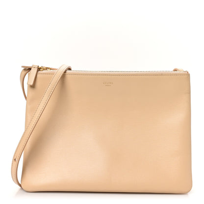 Celine Liege Calfskin Large Trio Crossbody Bag Nude 1 of 11