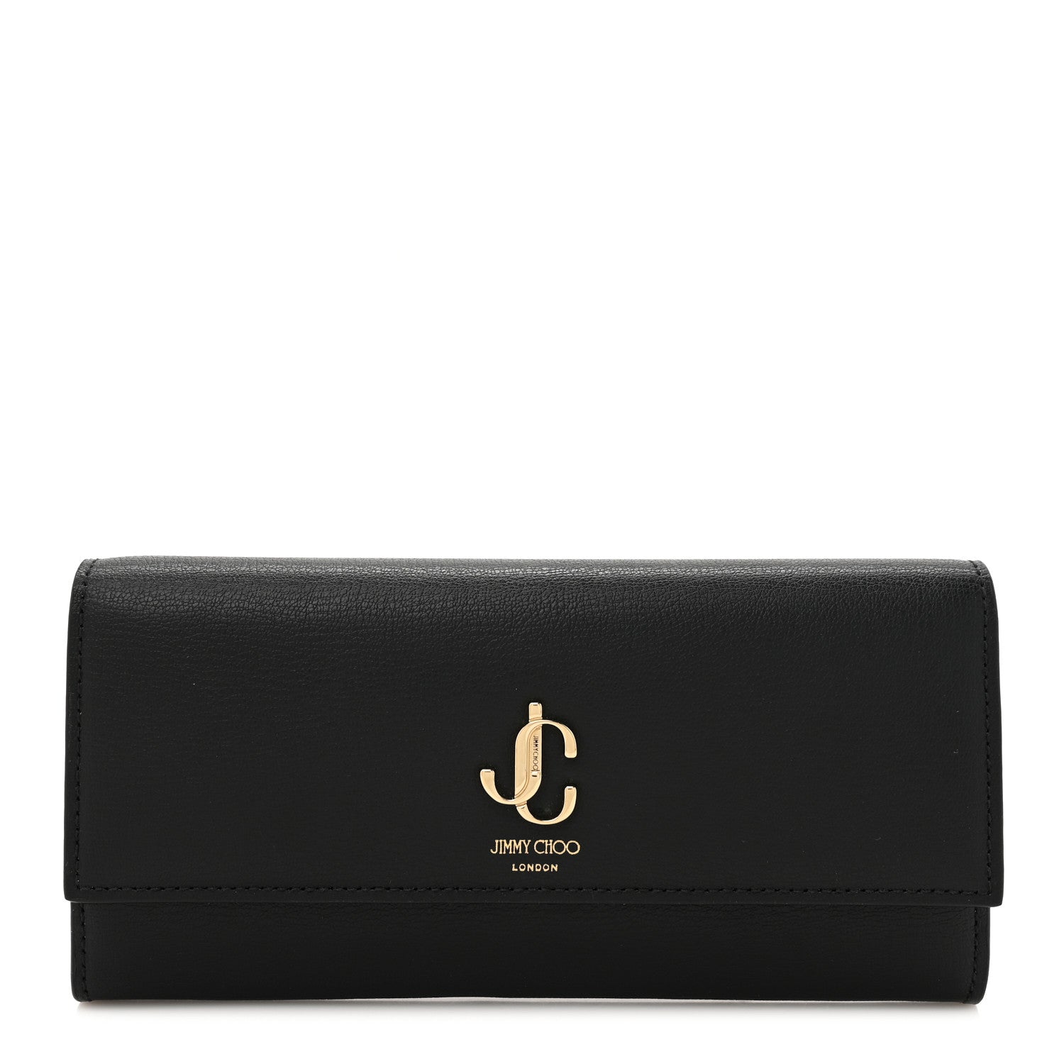 Jimmy Choo Grainy Calfskin Martina Continental Wallet Black 1 of 6