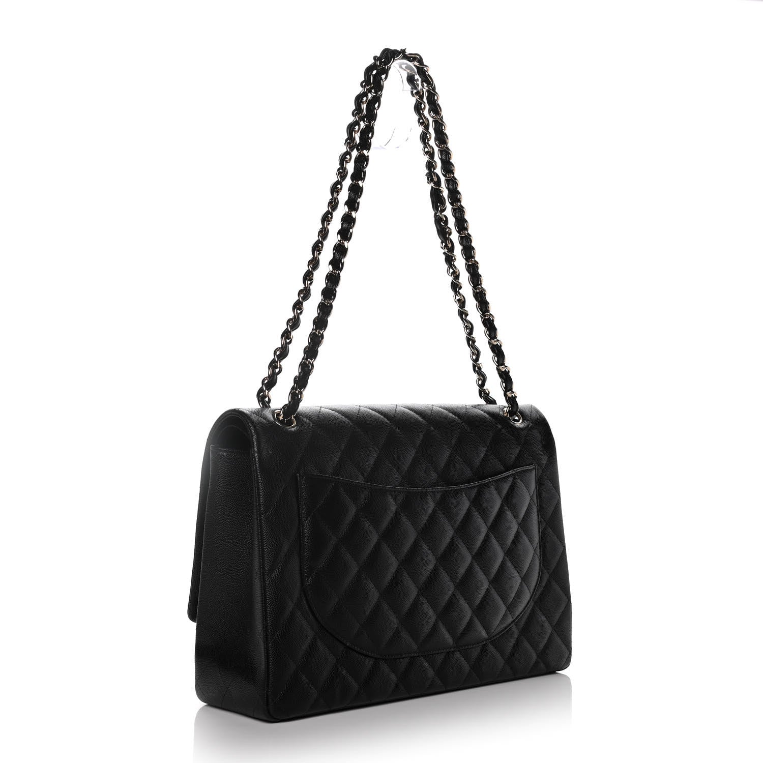Chanel Caviar Quilted Maxi Double Flap Black 3 of 12