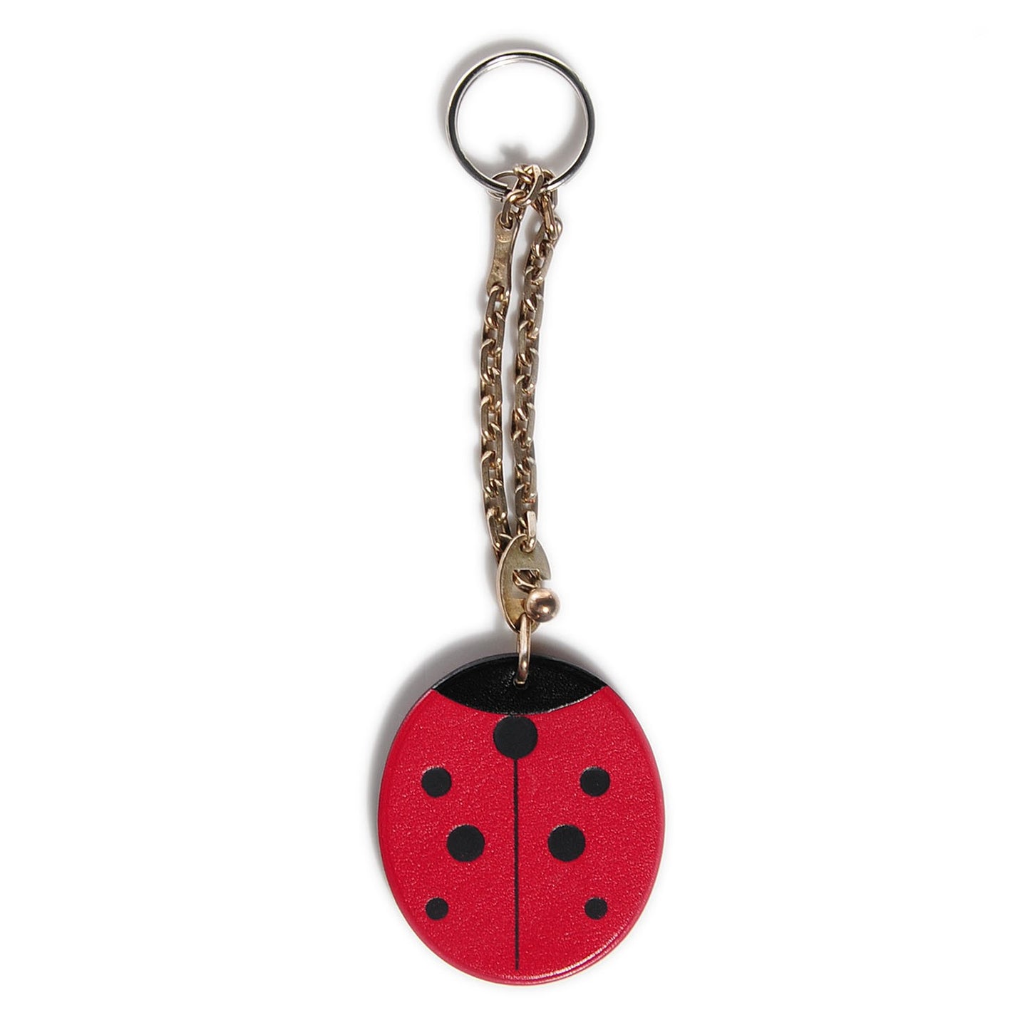 Veau Box Lady Bug Key Chain Rouge H