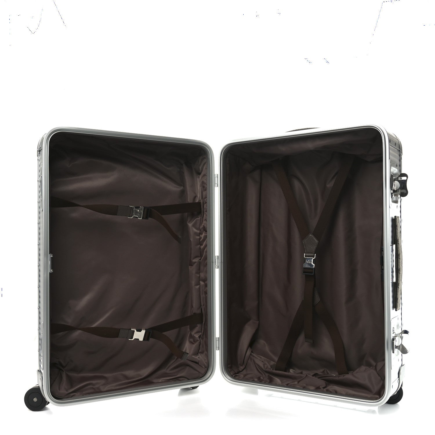 Gucci GG Supreme Monogram Aluminium Porter Medium Trolley Suitcase Silver 5 of 10
