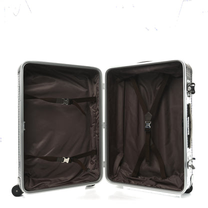 Gucci GG Supreme Monogram Aluminium Porter Medium Trolley Suitcase Silver 5 of 10