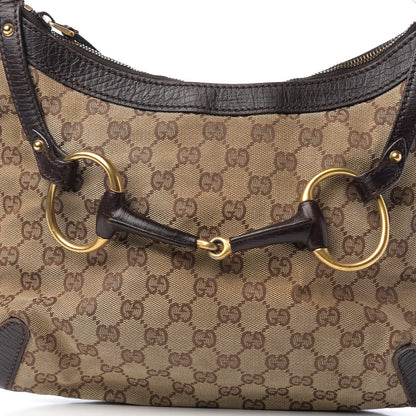 Gucci Monogram Horsebit Hobo Brown 10 of 12