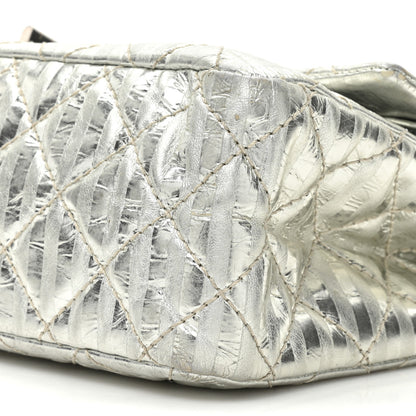 Chanel Metallic Calfskin Striped 2.55 Reissue 227 Silver 9 of 18
