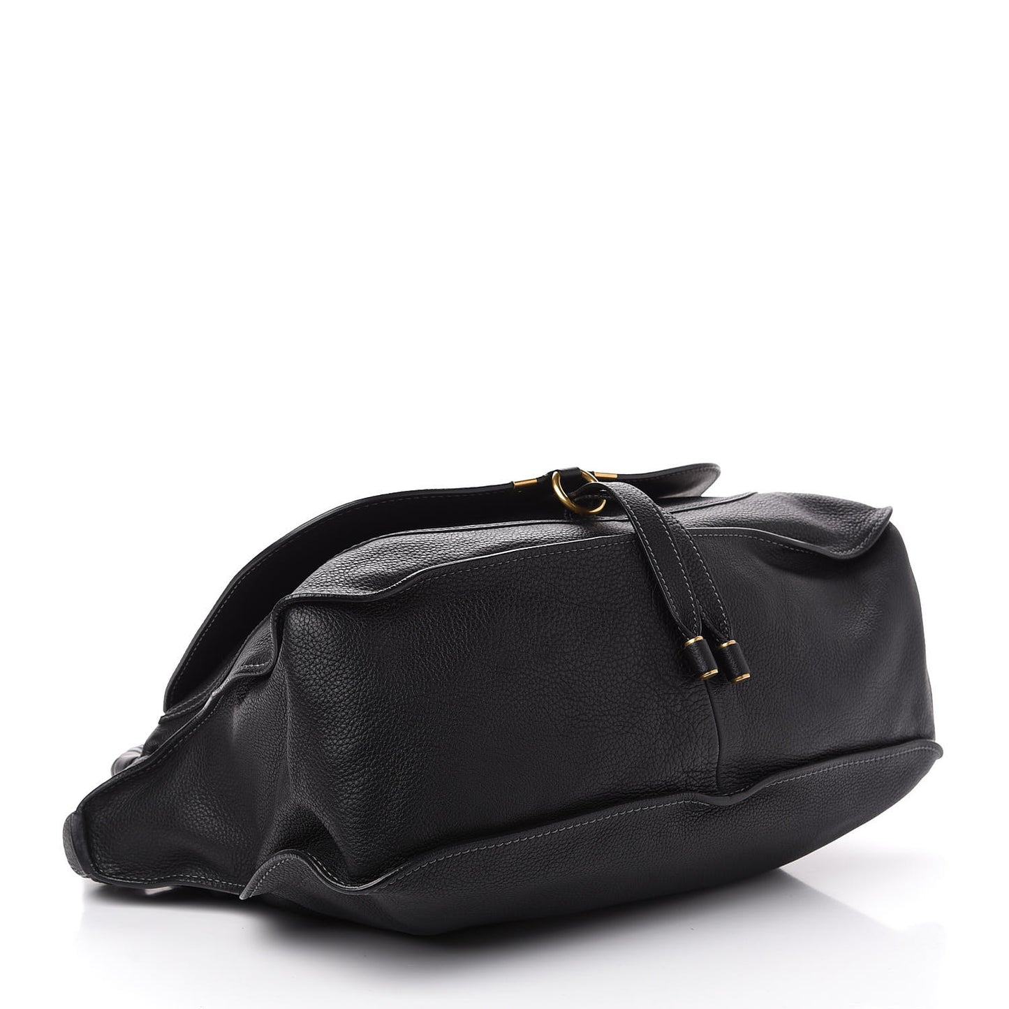 Calfskin Large Marcie Satchel Black