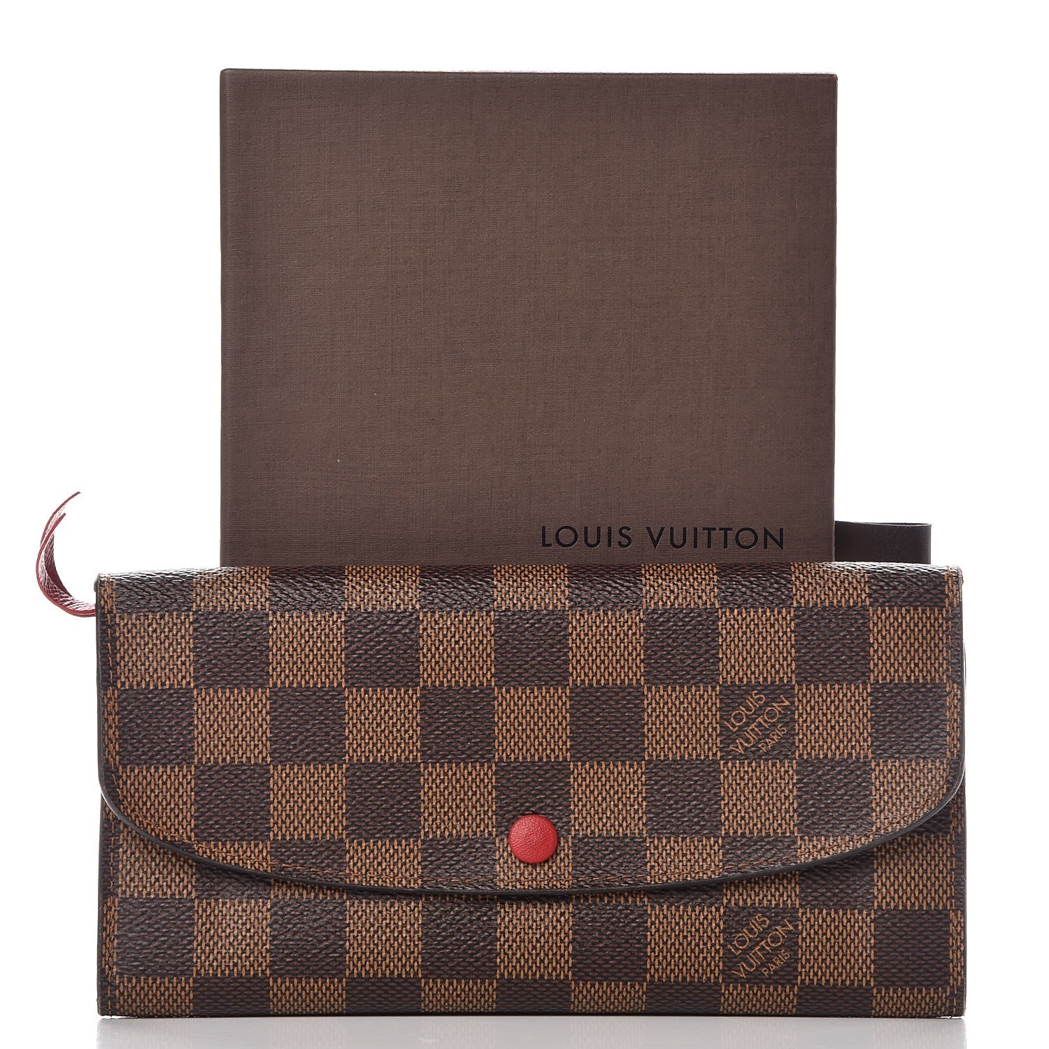 Louis Vuitton Damier Ebene Emilie Wallet Red 11 of 11