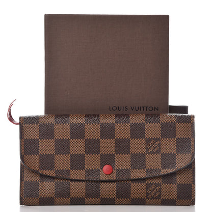Louis Vuitton Damier Ebene Emilie Wallet Red 11 of 11