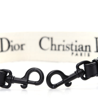 Christian Dior Canvas Embroidered Shoulder Strap Black Ultramatte 3 of 5