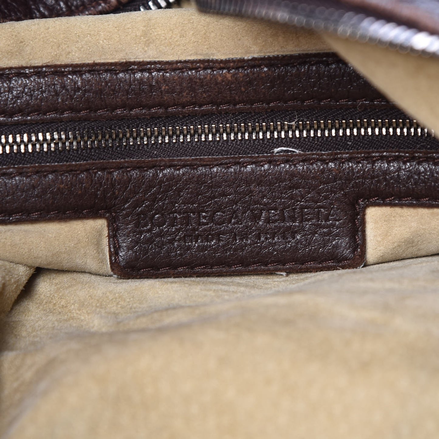Washed Cervo Deerskin Loop Hobo Bag Ebano