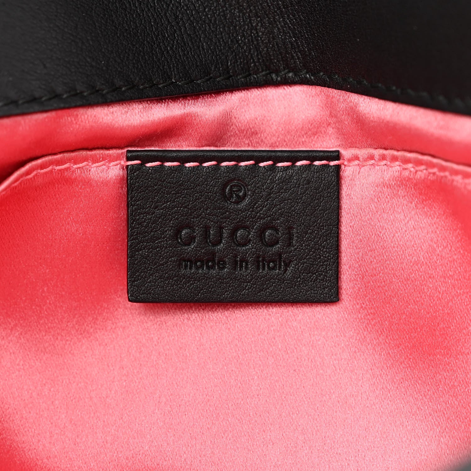 Gucci Calfskin Matelasse Mini GG Marmont Shoulder Bag Black White 6 of 10