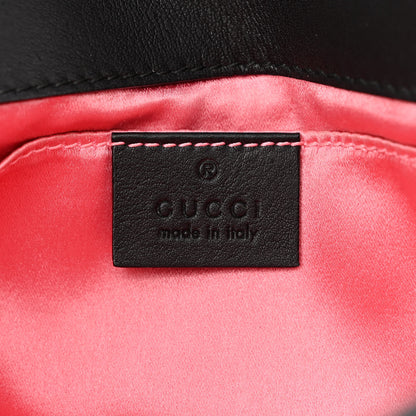 Gucci Calfskin Matelasse Mini GG Marmont Shoulder Bag Black White 6 of 10