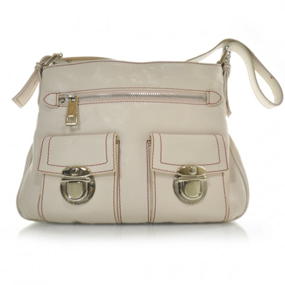 Marc Jacobs Leather Sophia Hobo Ivory 1 of 9