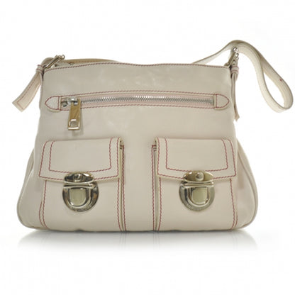 Marc Jacobs Leather Sophia Hobo Ivory 1 of 9