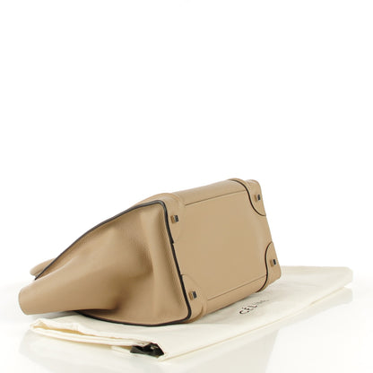 Celine Drummed Calfskin Mini Luggage Dune 4 of 7