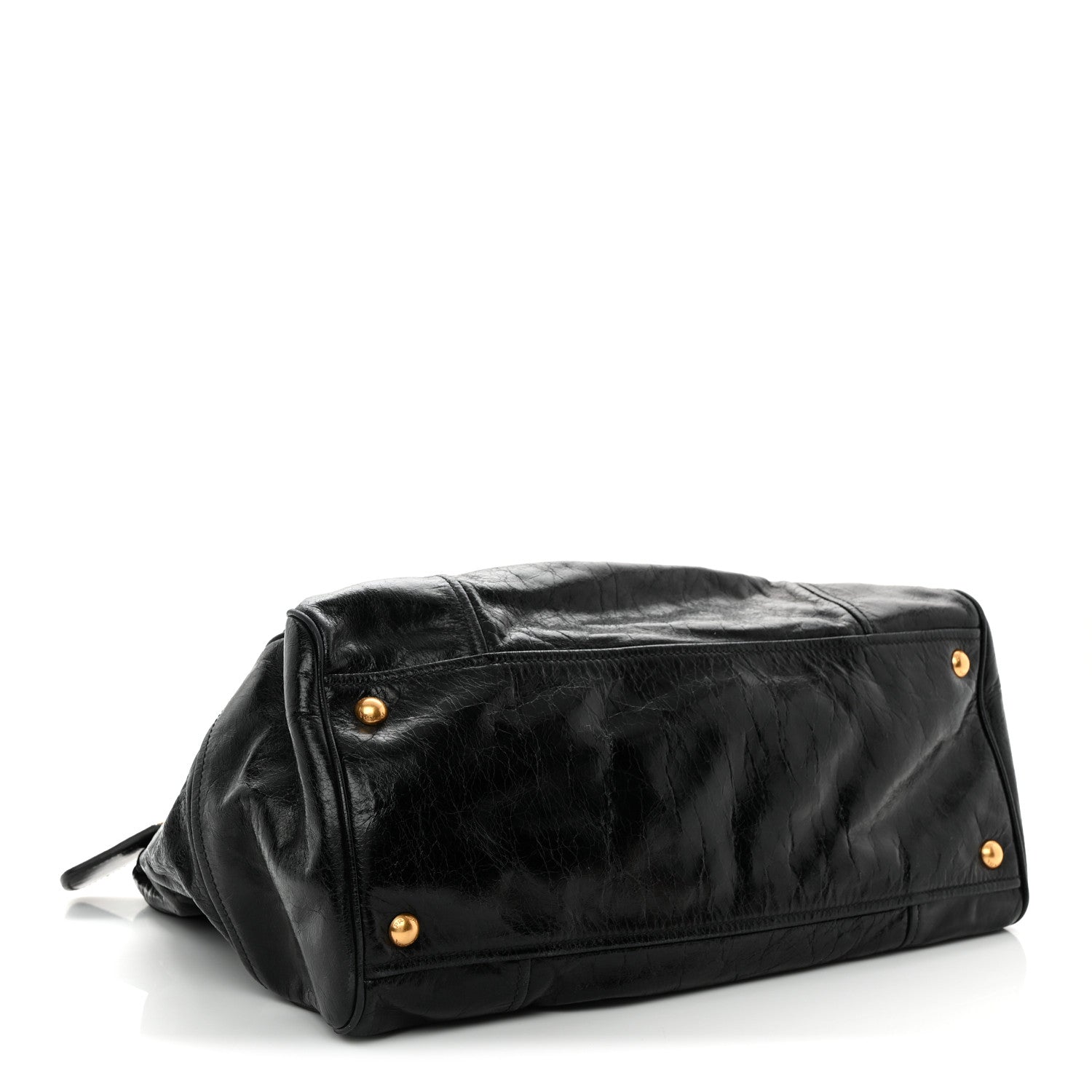 Prada Vitello Shine Shopping Satchel Black 4 of 11