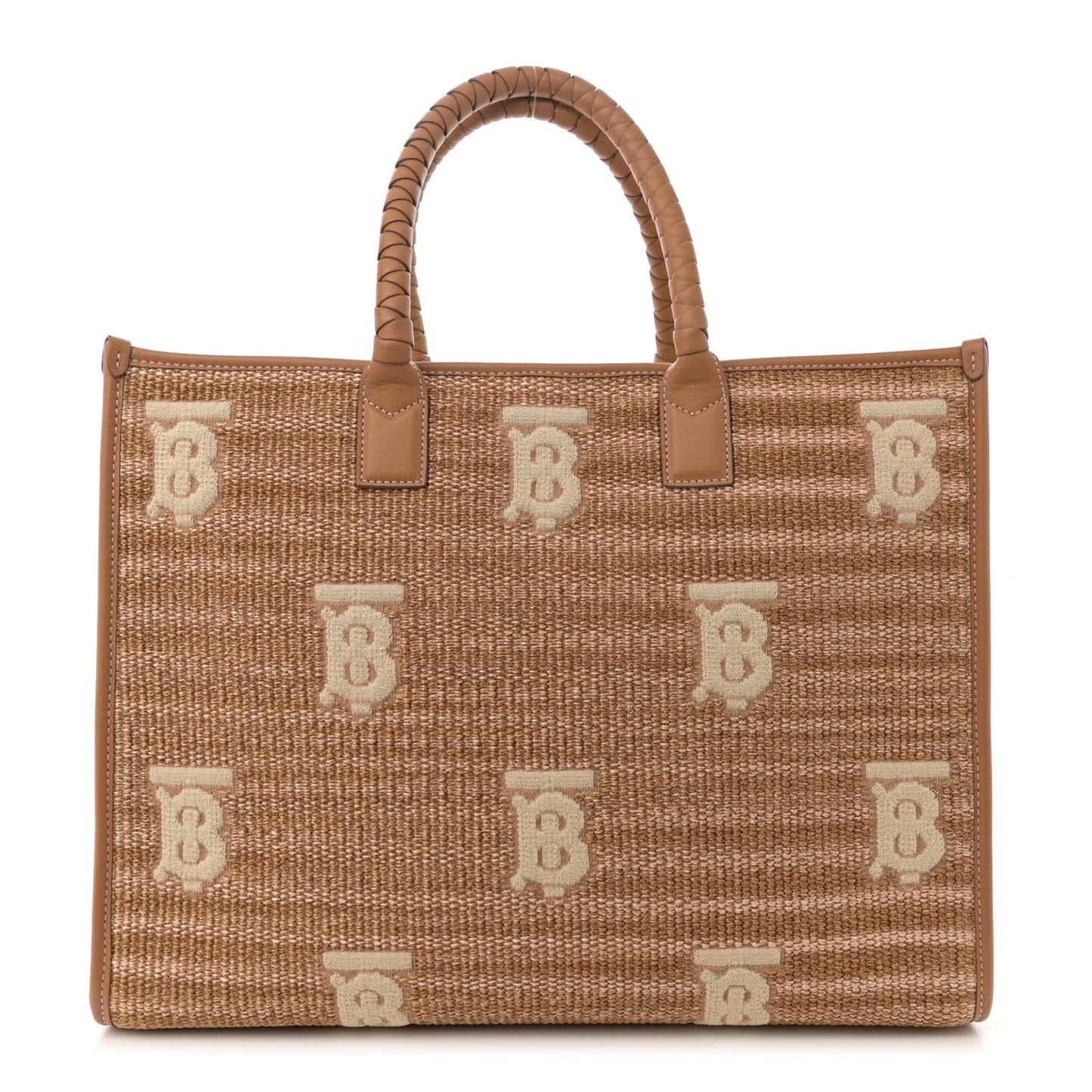 Raffia Calfskin Medium Freya Tote Natural