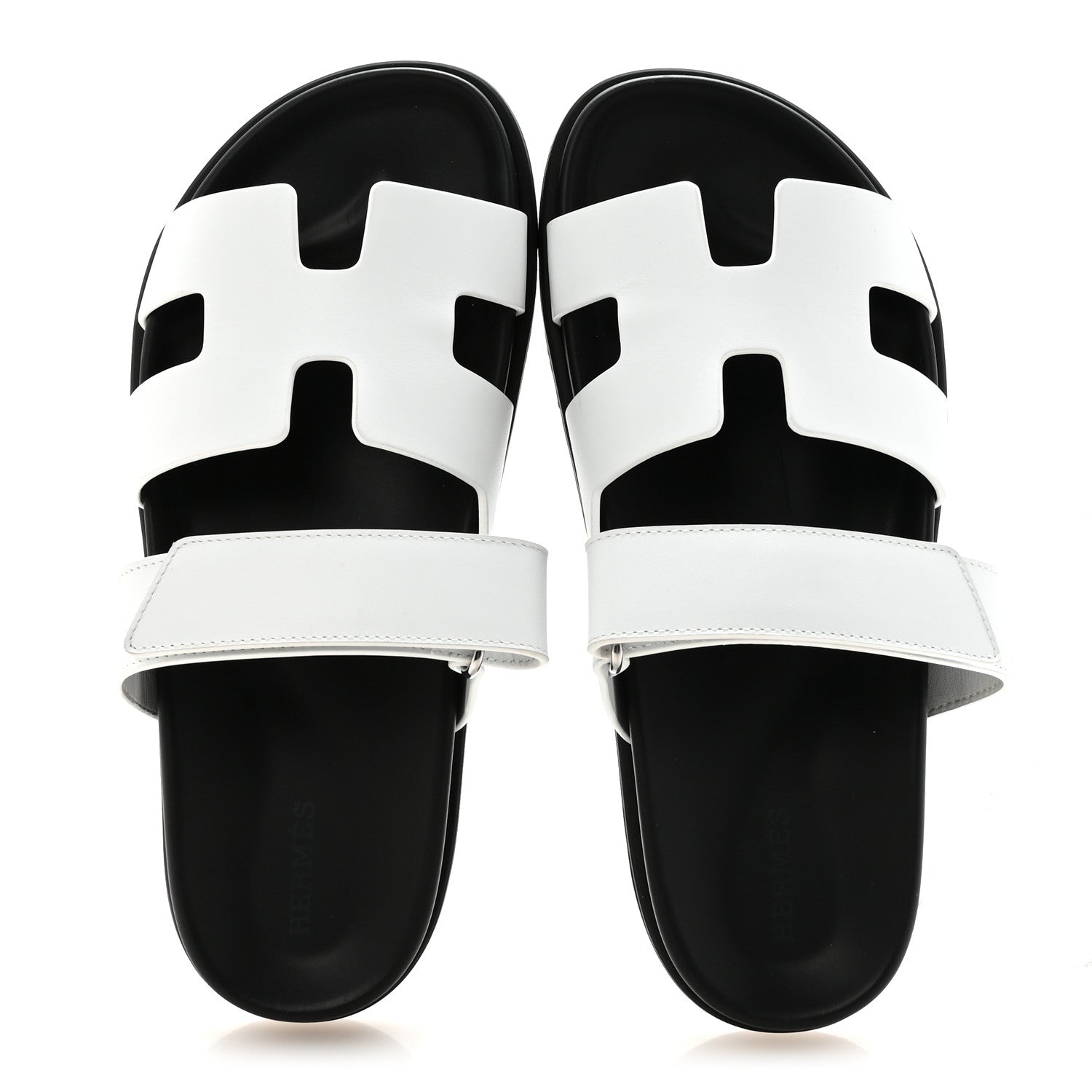 Hermes Calfskin Womens Chypre Sandals 38 White 2 of 10