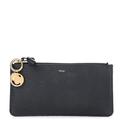 Chloe Calfskin Alphabet Long Zipped Wallet Black 1 of 4