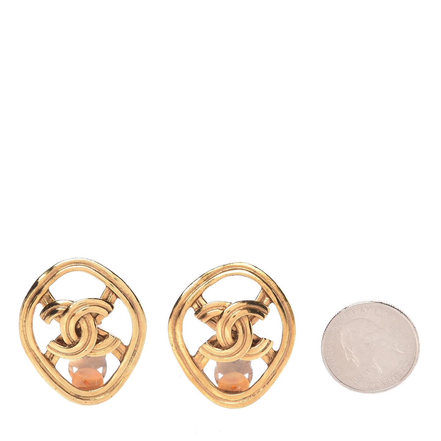 CC Clip On Earrings Gold