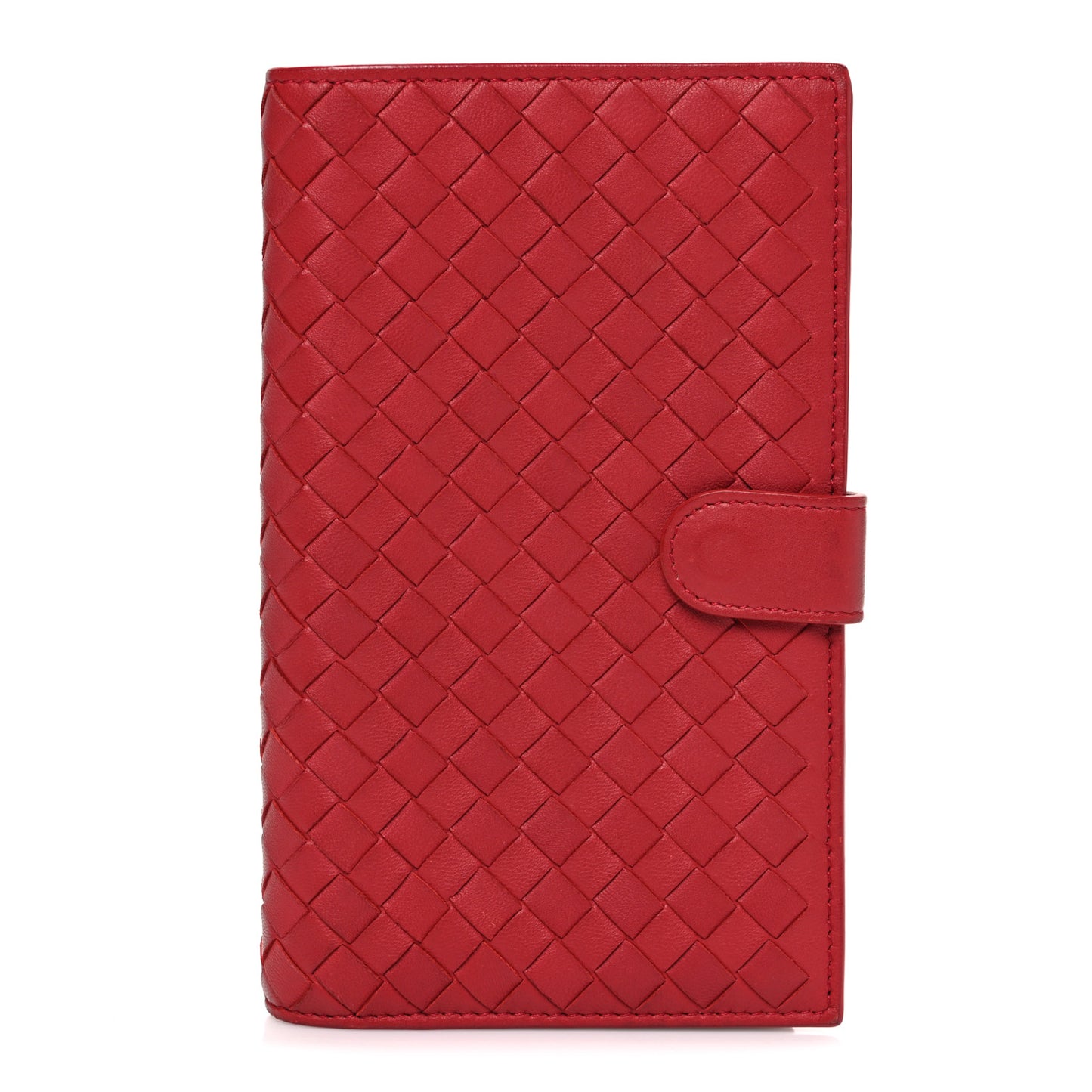 Nappa Intrecciato Continental Wallet Red