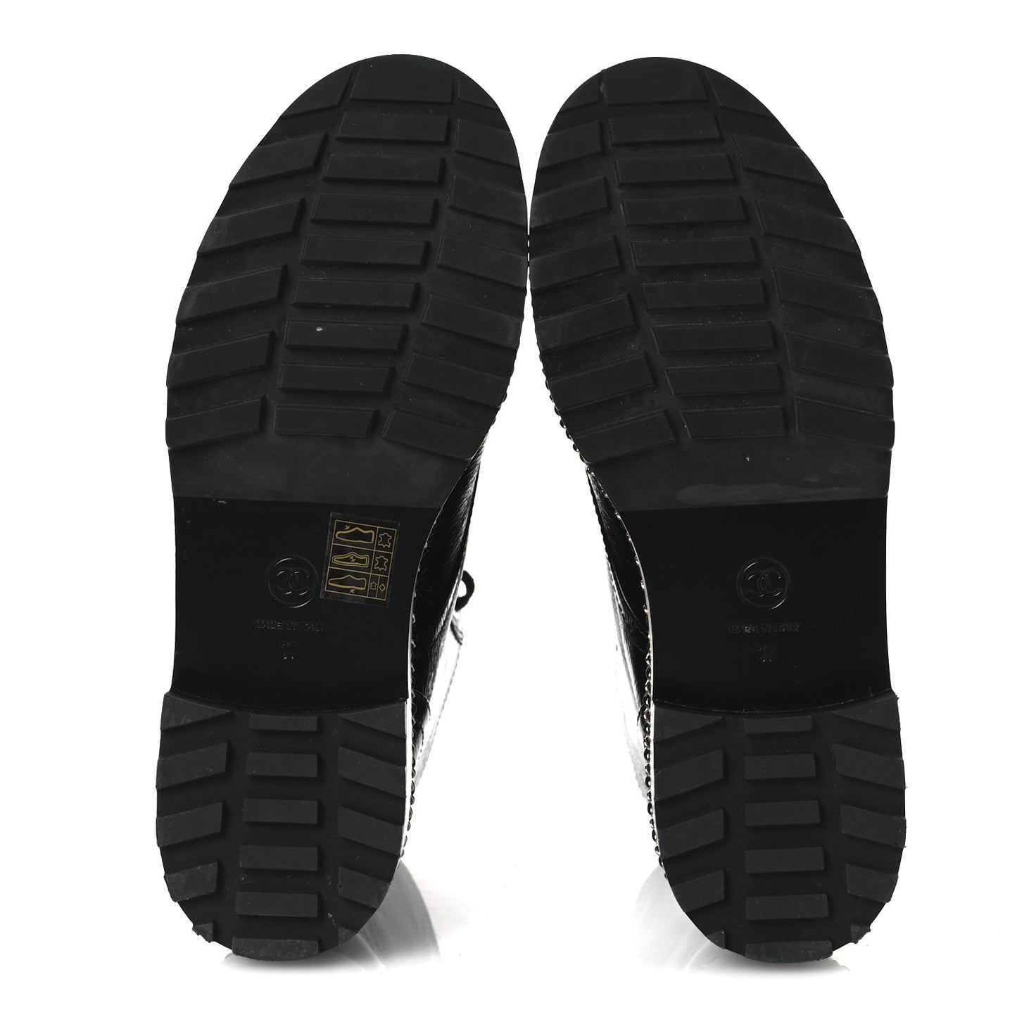 Crackled Calfskin Velvet Pearl Combat Short Boots 37 Black