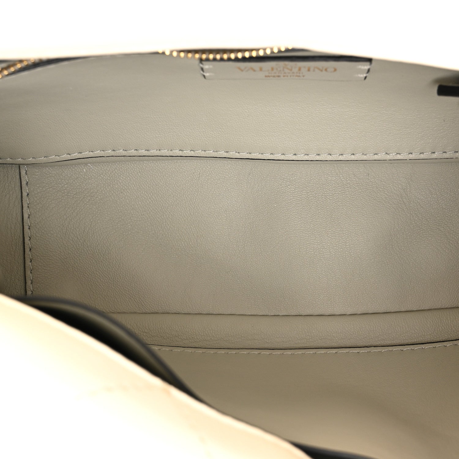 Valentino Garavani Nappa Enamel Medium Roman Stud Shoulder Bag Bag Ivory 5 of 9
