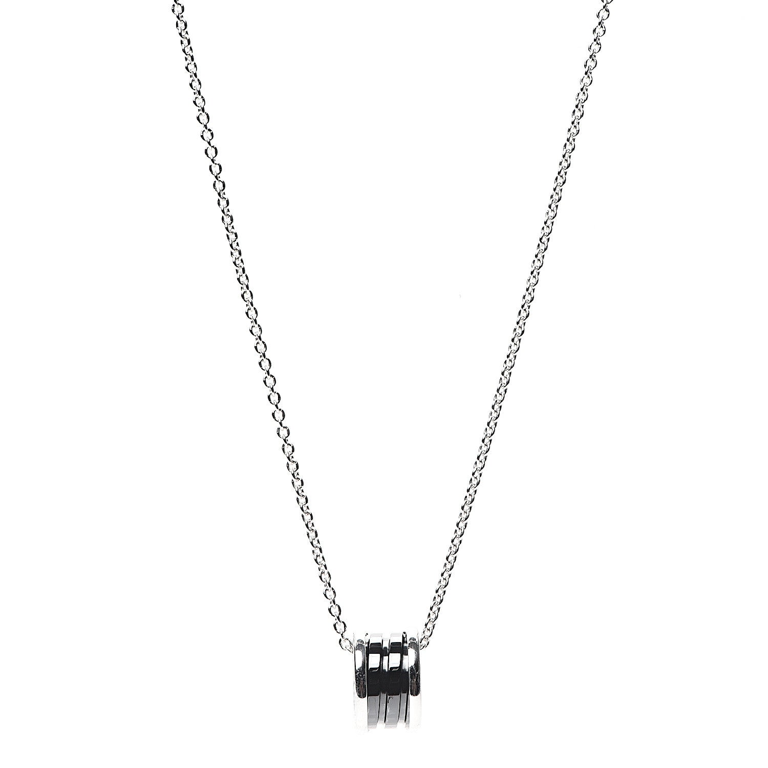 Bulgari Sterling Silver Ceramic Save The Children Pendant Necklace 1 of 5