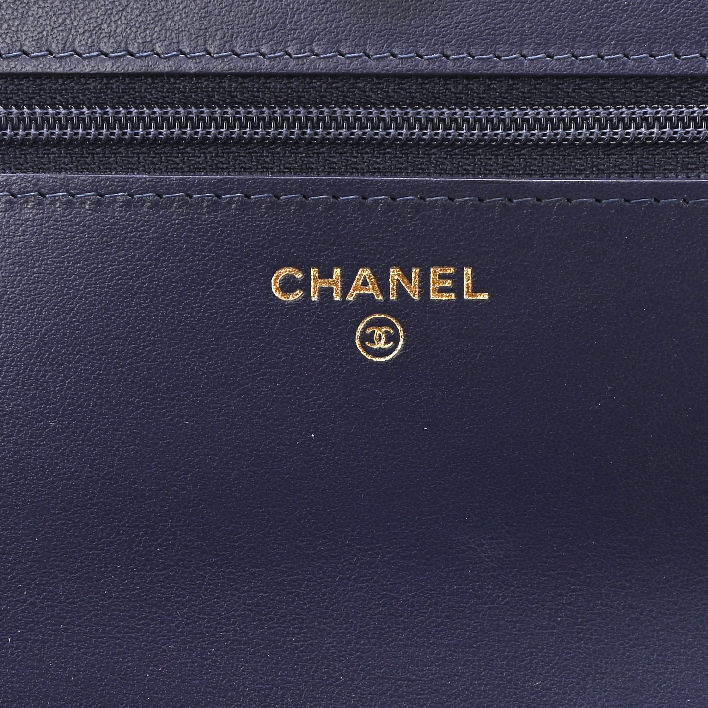 Denim Quilted Chanel 19 Wallet On Chain WOC Blue
