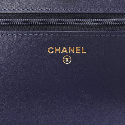 Chanel Denim Quilted Chanel 19 Wallet On Chain WOC Blue 6 of 12