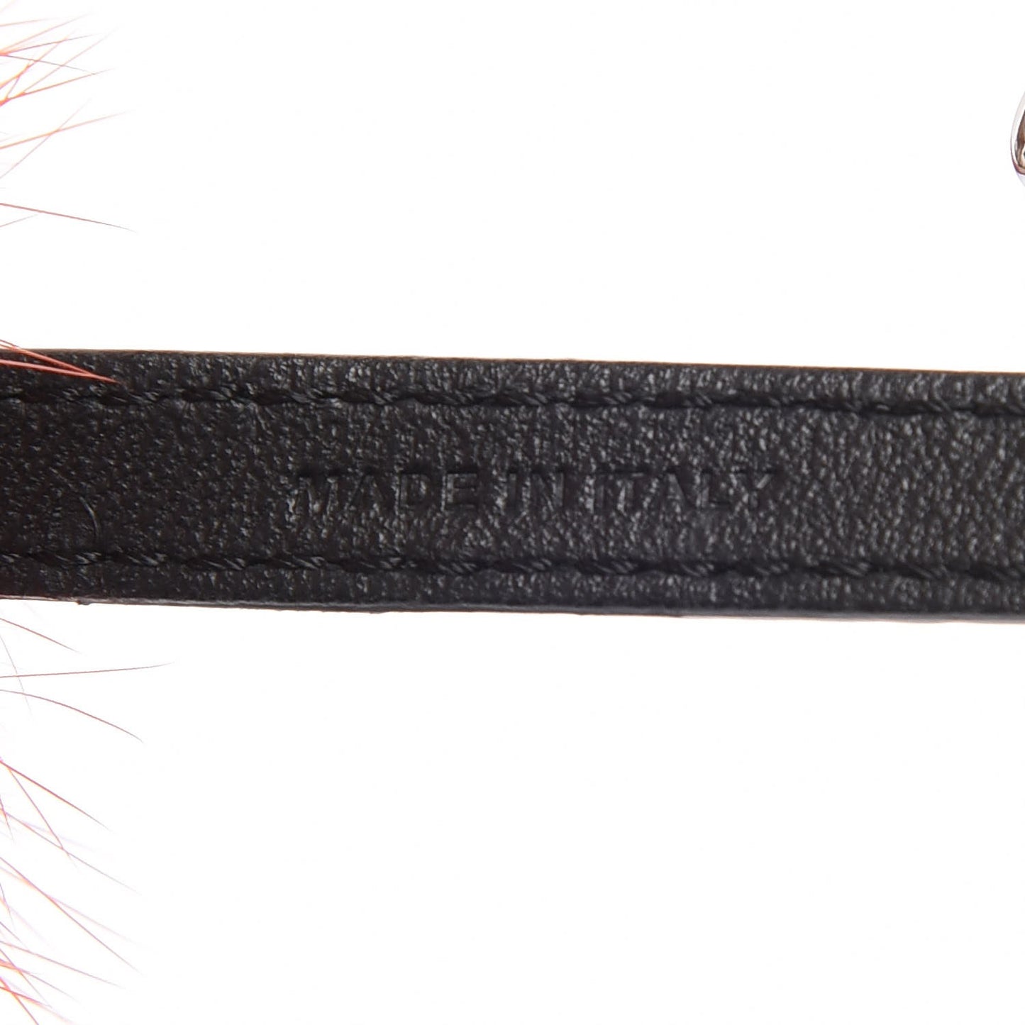 Mink Goat Fur Blossy Bag Bug Charm Strawberry Red Blue